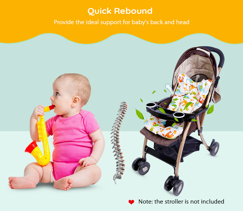 Breathable Cotton Seat Cushion Pad for Baby Stroller / Car / High Chair Breathable Cotton Seat Cushion Pad for Baby Stroller / Car / High Chair