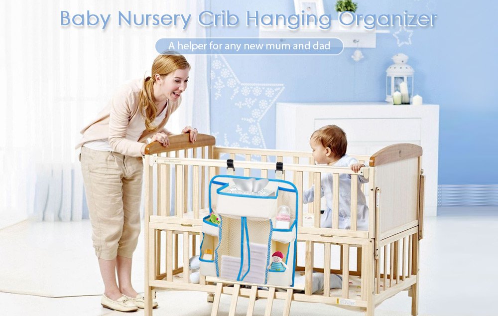 Baby Bed Room Nursery Hanging Organizer Crib Storage Tidy Bag