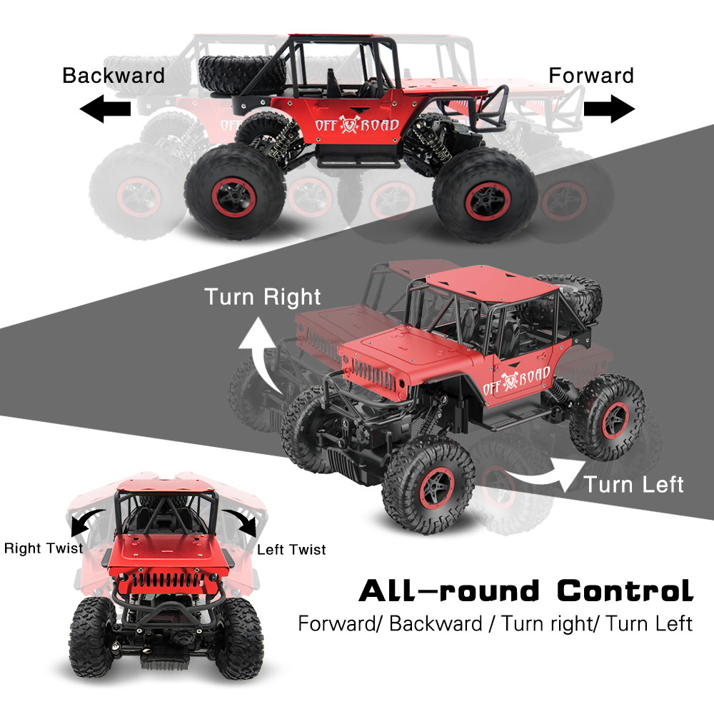 Flytec 1:18 2.4G Alloy Four-wheel Drive Off-road Drifting Climbing Remote Control Car Flytec 1:18 2.4G Alloy Four-wheel Drive Off-road Drifting Climbing Remote Control Car