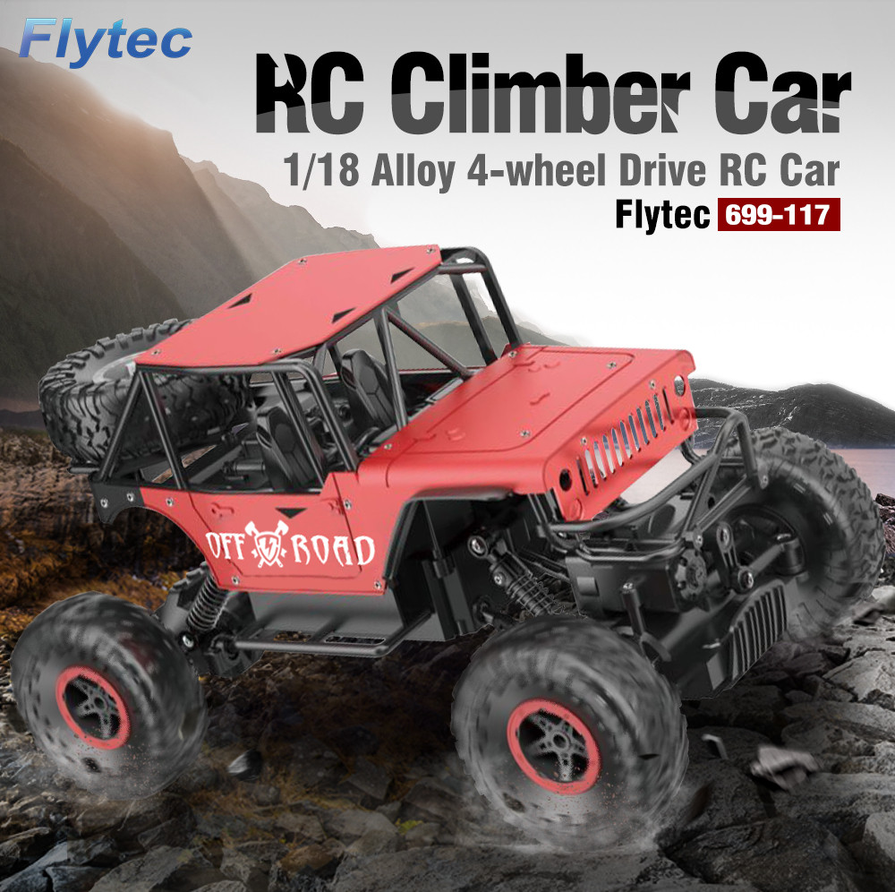 Flytec 1:18 2.4G Alloy Four-wheel Drive Off-road Drifting Climbing Remote Control Car