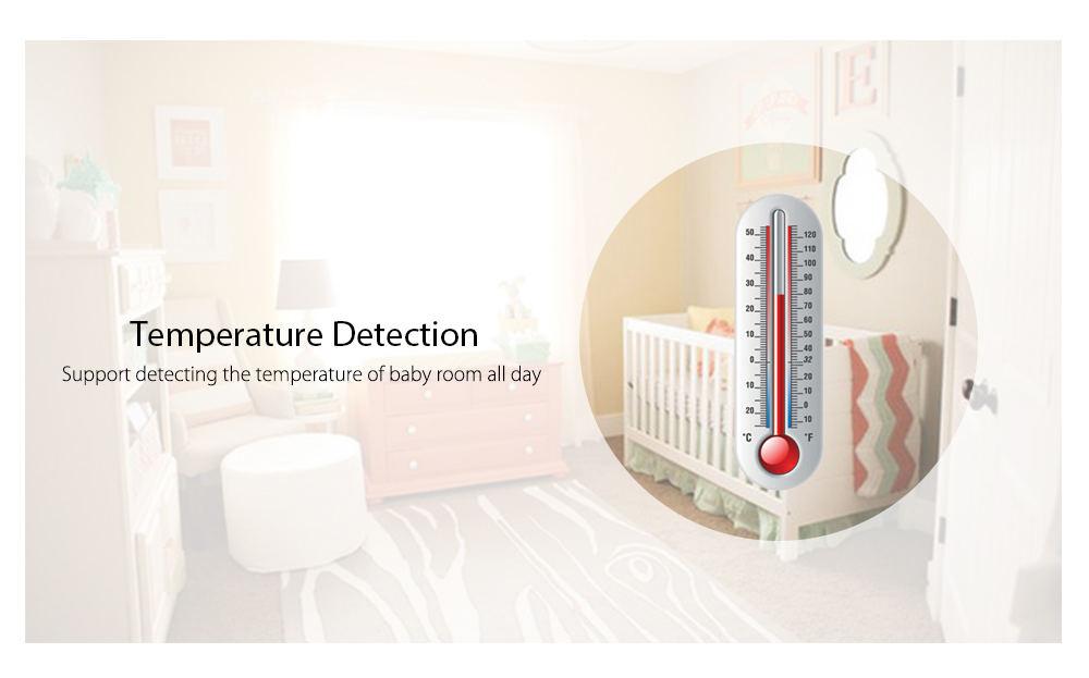 SP880 2.4G Wireless Baby Video Monitor with Night Vision Two-way Talk 2.4 inch LCD Display Temperature Monitoring