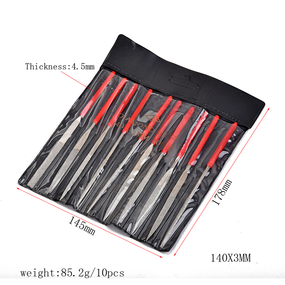 10PCS Guitar File Fret Nut Saddle Slot Set Luthier Repair Tool
