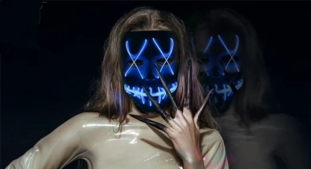 LED Light Up Funny From Purge Election Great Halloween Mask LED Light Up Funny From Purge Election Great Halloween Mask