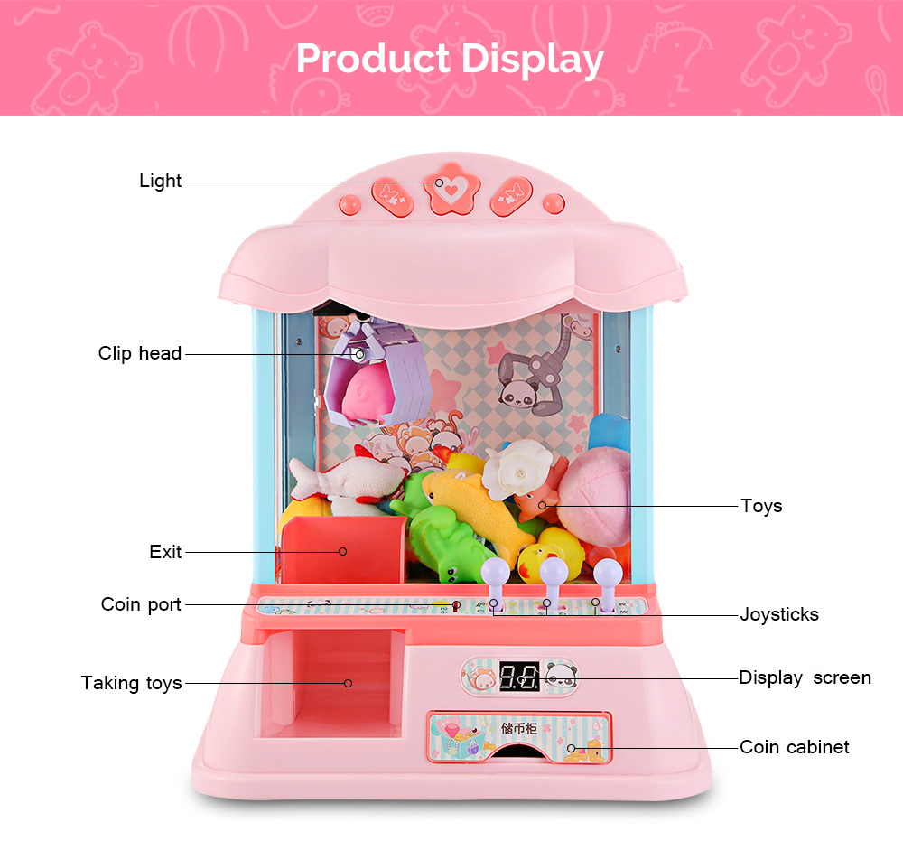 THE NORTH E HOME Mini Electronic Clip Claw Doll Machine Toy THE NORTH E HOME Mini Electronic Clip Claw Doll Machine Toy