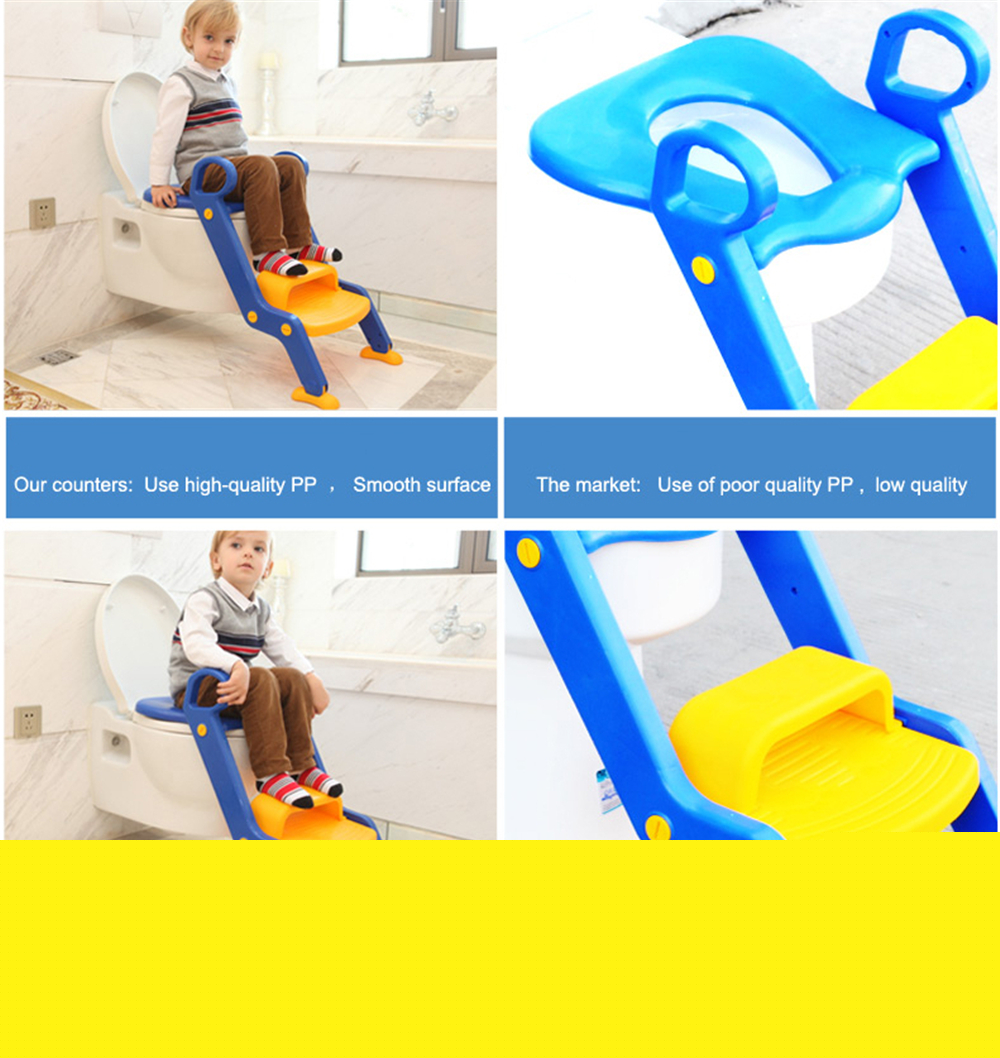 Children Potty Baby Seat With Adjustable Ladder Infant Toilet Training Folding Children Potty Baby Seat With Adjustable Ladder Infant Toilet Training Folding