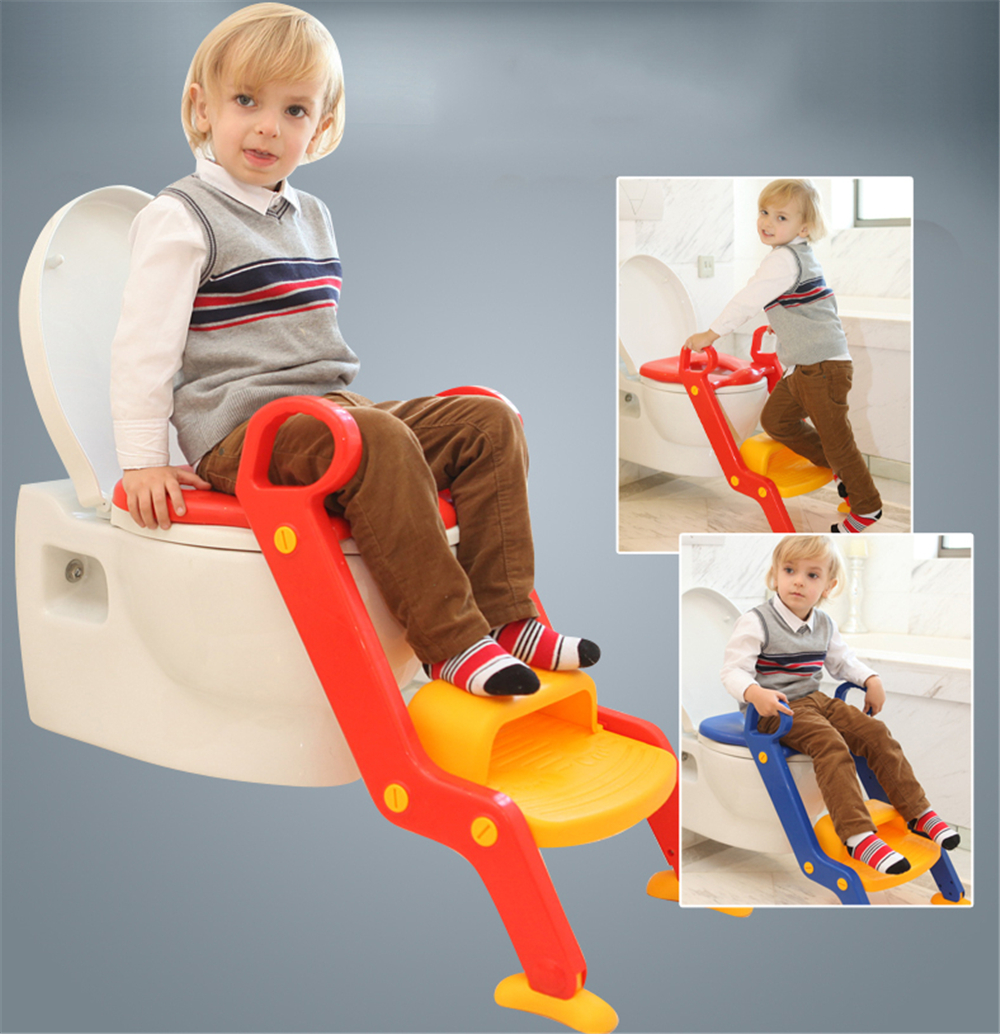 Children Potty Baby Seat With Adjustable Ladder Infant Toilet Training Folding