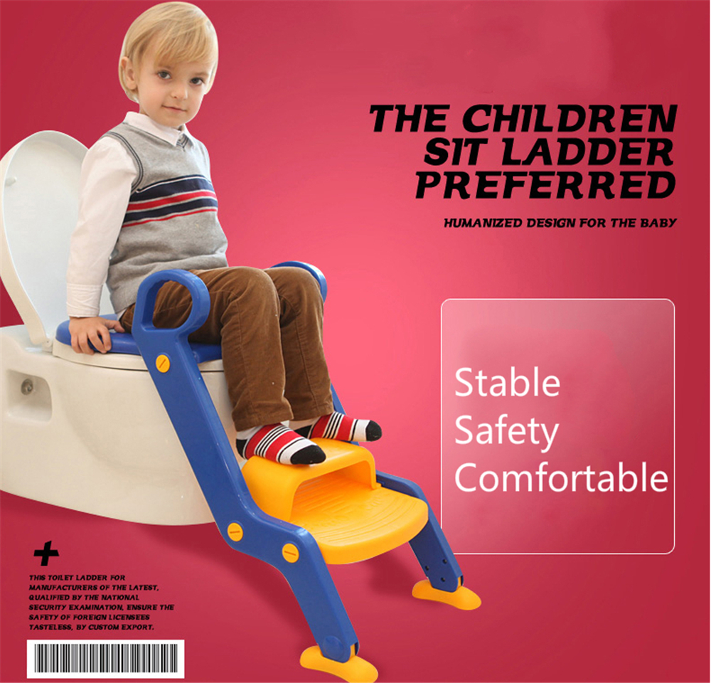 Children Potty Baby Seat With Adjustable Ladder Infant Toilet Training Folding Children Potty Baby Seat With Adjustable Ladder Infant Toilet Training Folding