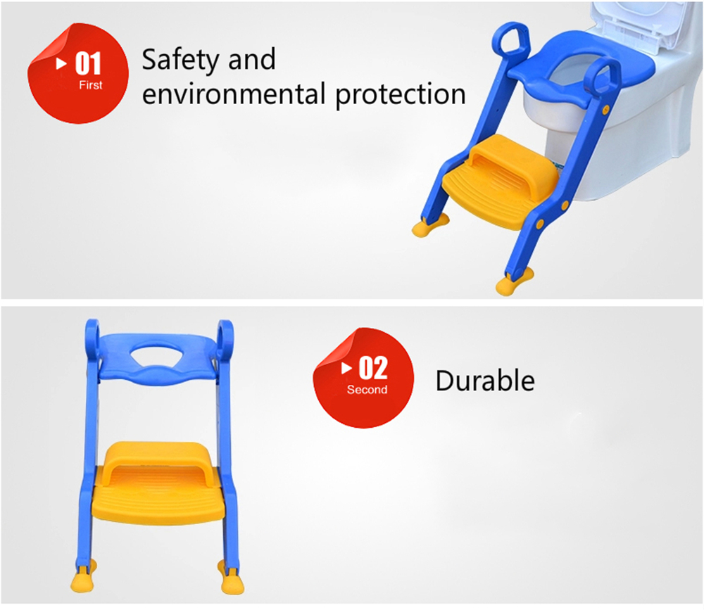 Children Potty Baby Seat With Adjustable Ladder Infant Toilet Training Folding Children Potty Baby Seat With Adjustable Ladder Infant Toilet Training Folding