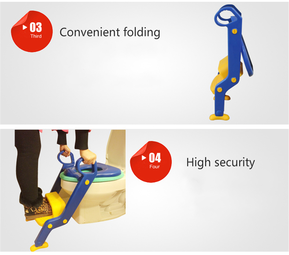 Children Potty Baby Seat With Adjustable Ladder Infant Toilet Training Folding Children Potty Baby Seat With Adjustable Ladder Infant Toilet Training Folding