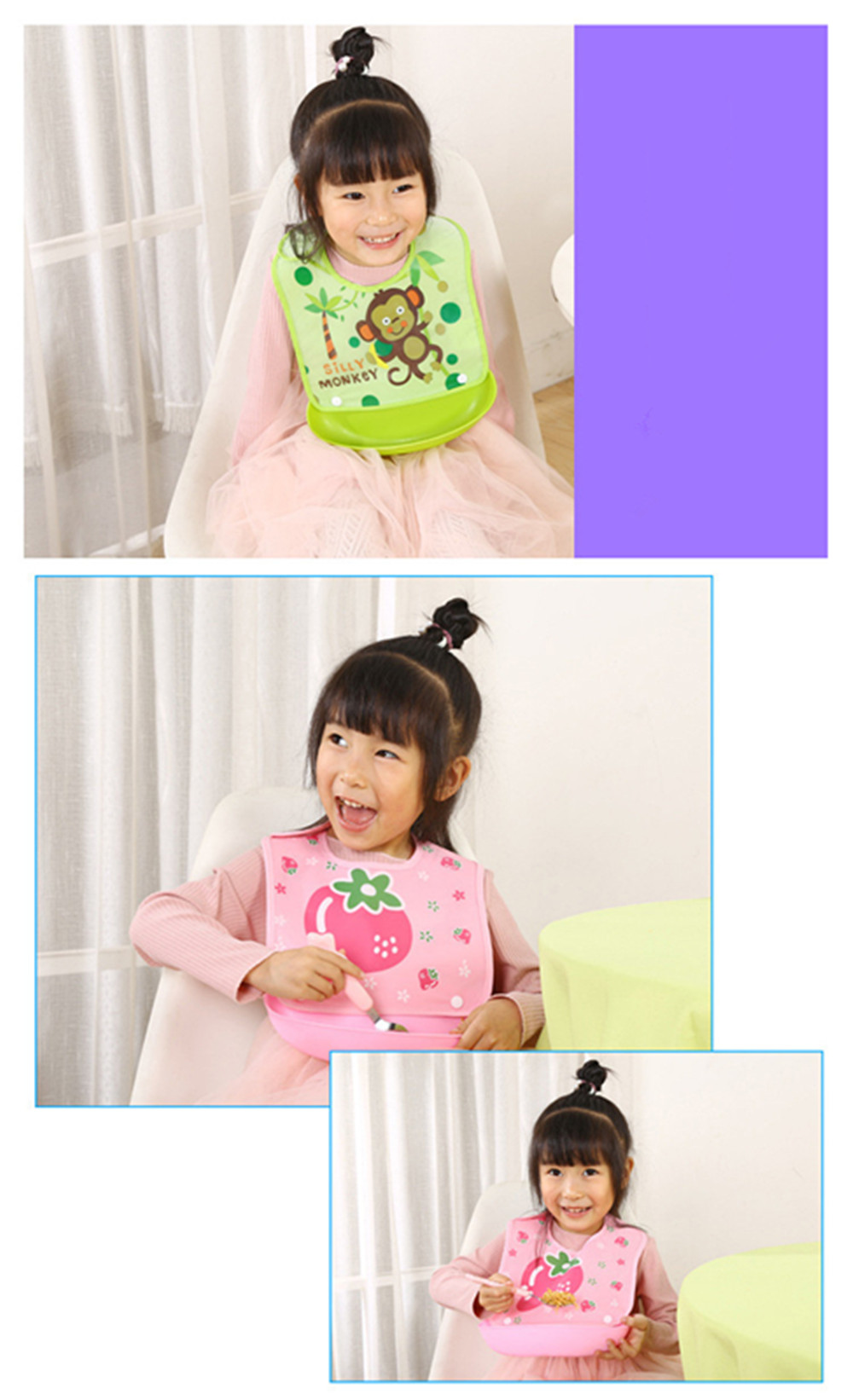 New Children'S Detachable Waterproof Eating Bib New Children'S Detachable Waterproof Eating Bib