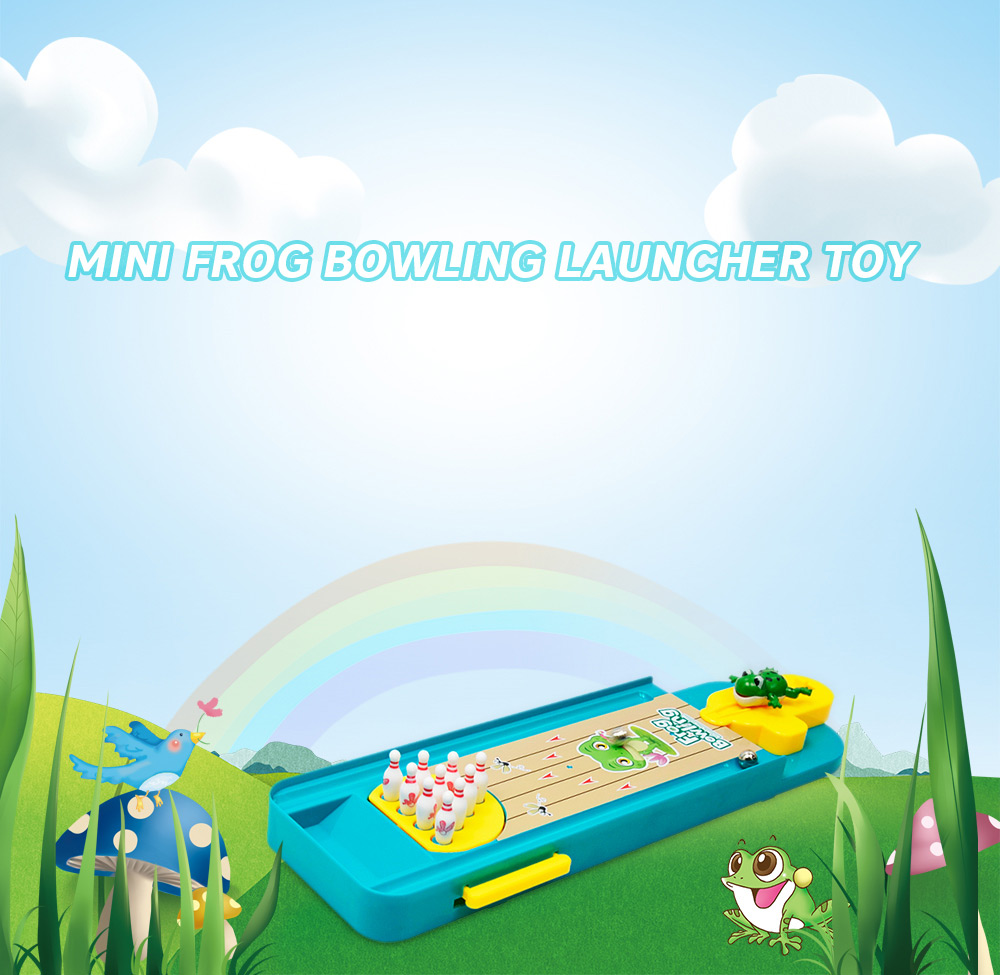 MoFun 1788 - B Mini Frog Bowling Table Desktop Game Launcher Toy
