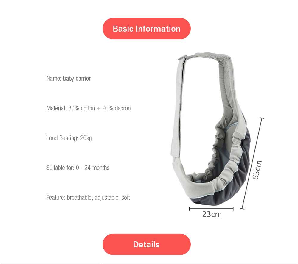 Newborn Baby Carrier Bag Cradle Sling Newborn Baby Carrier Bag Cradle Sling