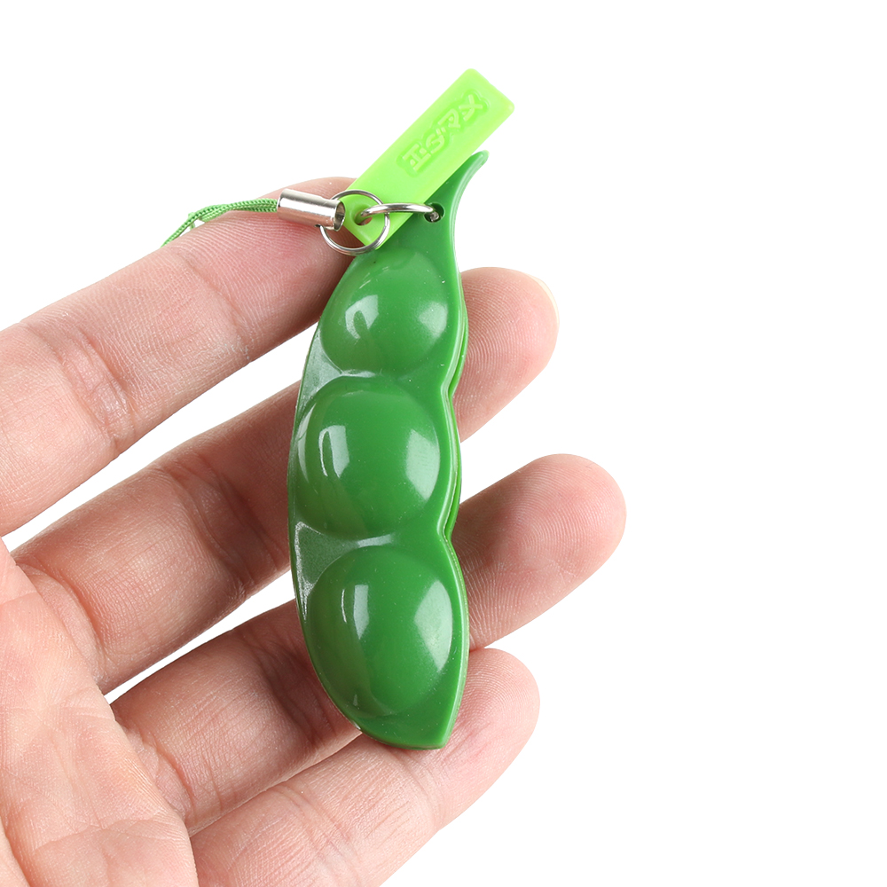 Soybean Pea Bean Key Chain Phone Charm Stress Relieve Funny Extrusion Key Chain