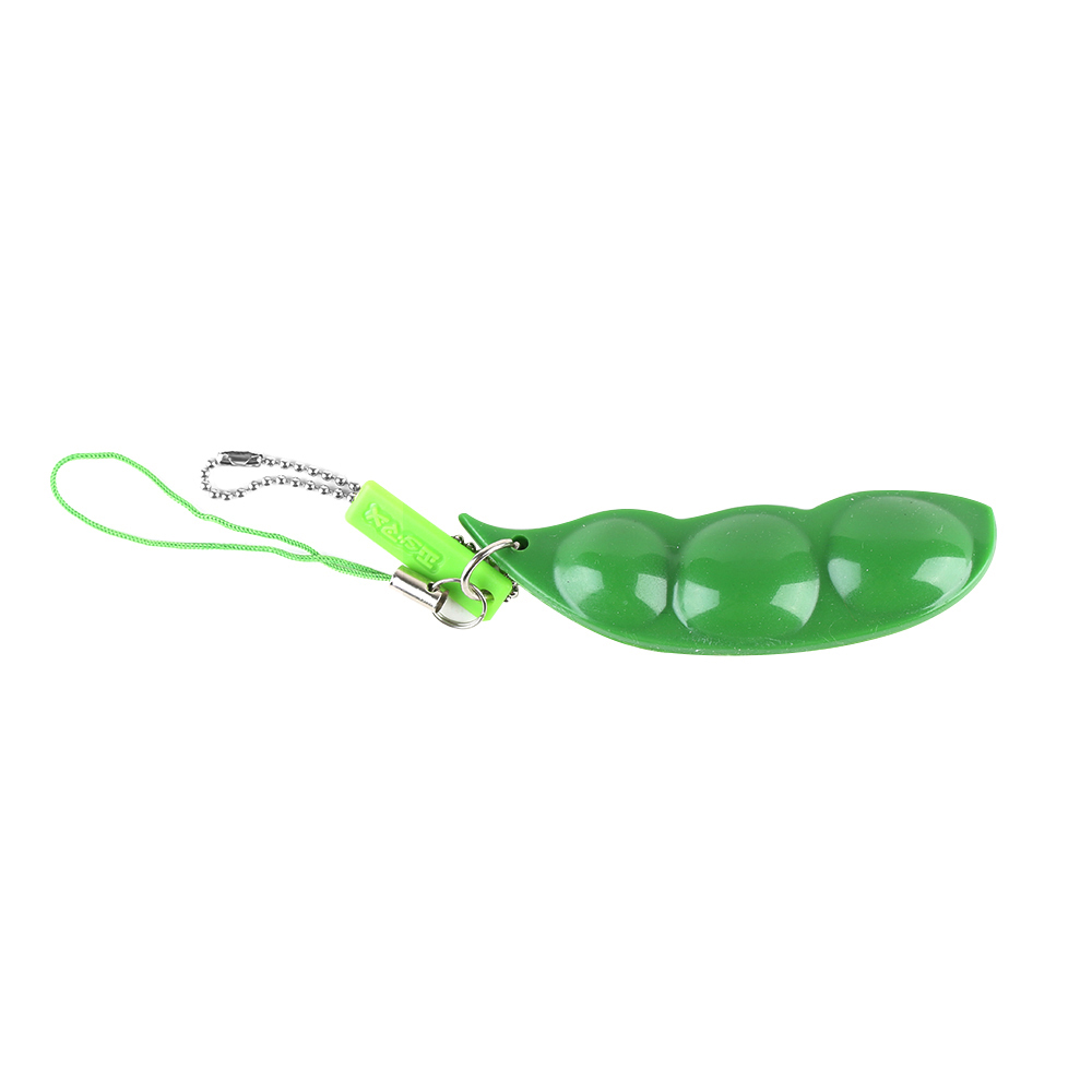 Soybean Pea Bean Key Chain Phone Charm Stress Relieve Funny Extrusion Key Chain