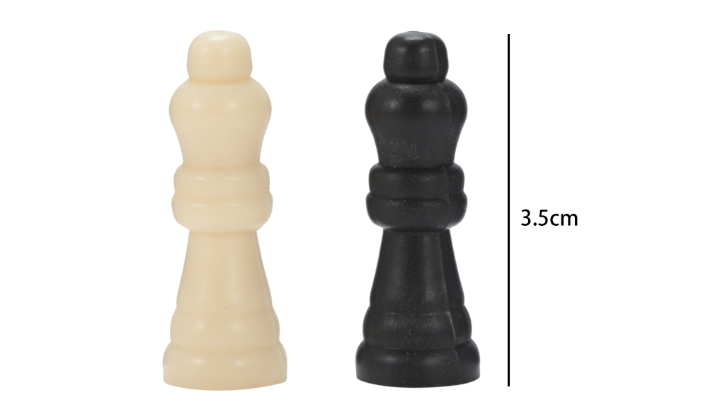 Portable Folding International Chessboard with Plastic Chess Pieces
