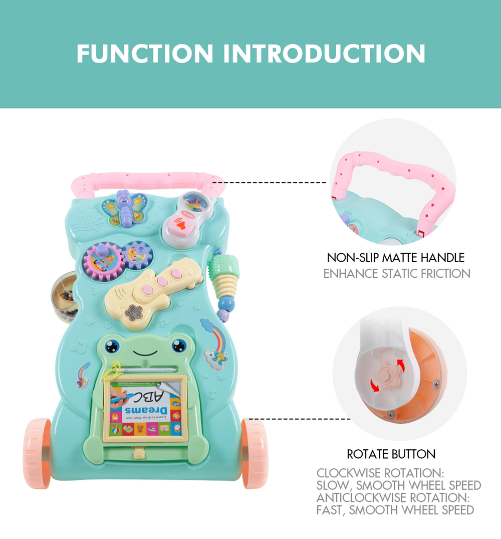 Multifunction Baby Rollover Prevention Sit-to-Stand Learning Walker