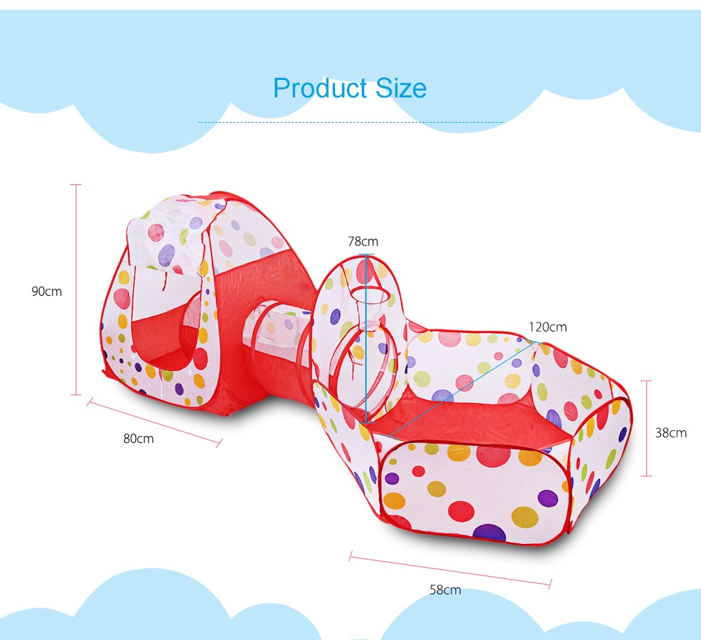 Portable Folding Pop Up Tunnel Basketball Tent Children Kids Play House Hut Portable Folding Pop Up Tunnel Basketball Tent Children Kids Play House Hut