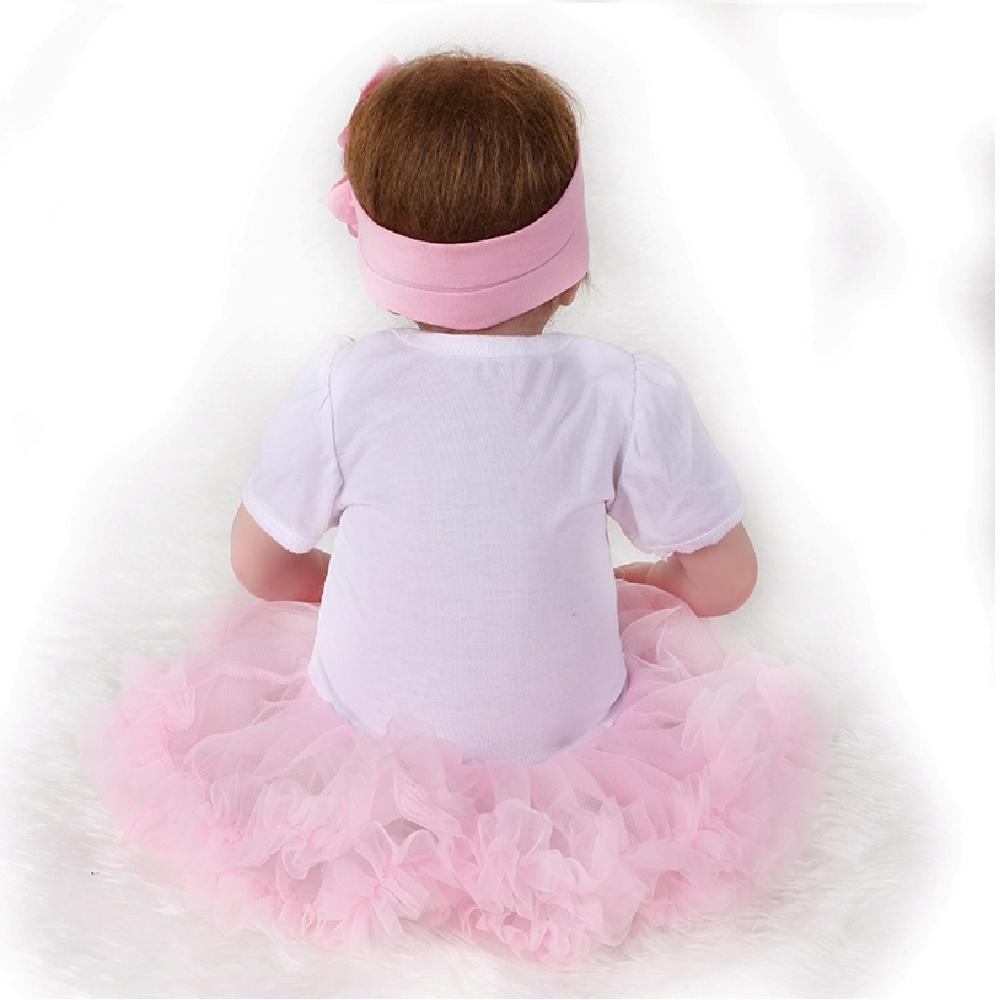 22 inch Real Life Soft Vinyl Silicone Reborn Baby Doll with Clothes