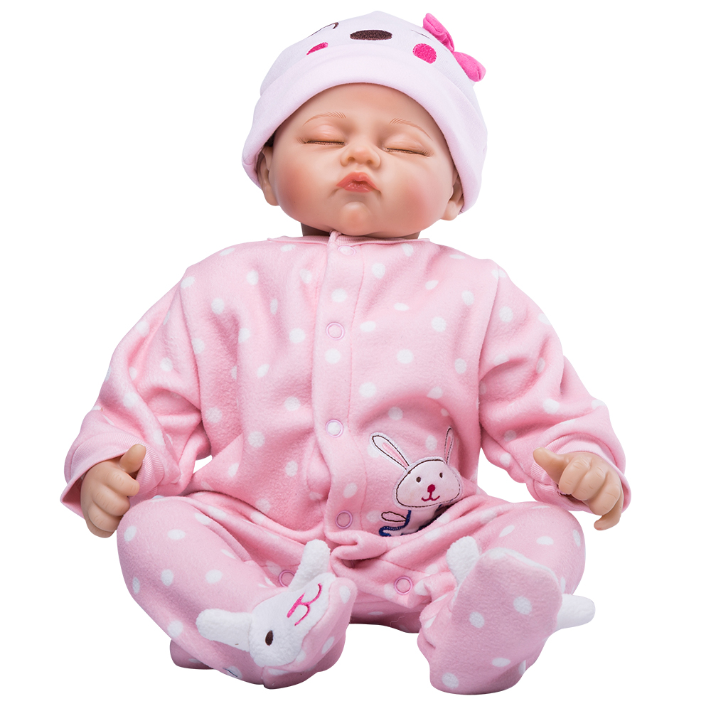 22 inch Real Life Soft Vinyl Silicone Reborn Baby Doll with Clothes