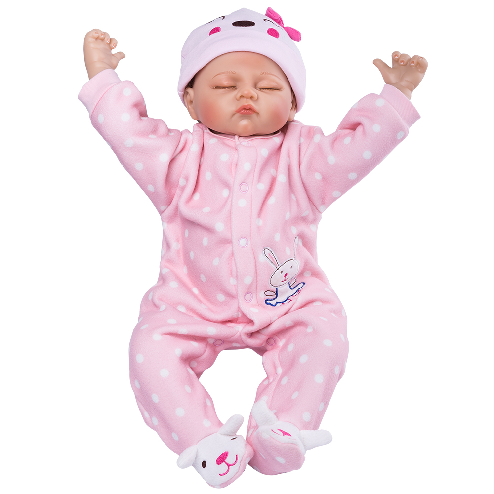 22 inch Real Life Soft Vinyl Silicone Reborn Baby Doll with Clothes