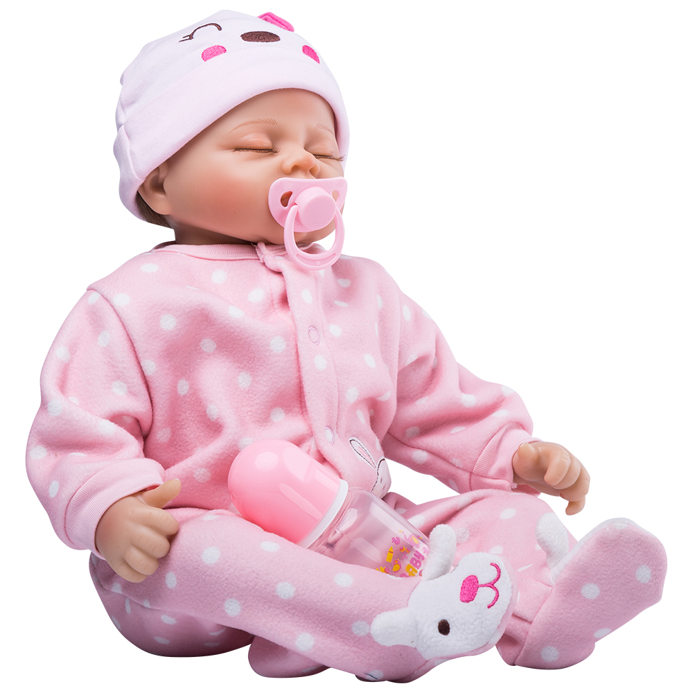 22 inch Real Life Soft Vinyl Silicone Reborn Baby Doll with Clothes