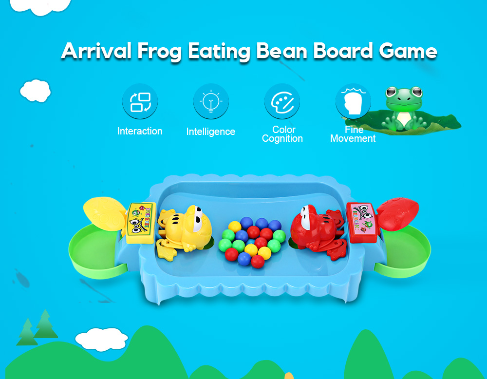 3228 Frog Eating Bean Board Toy Interactive Desk Table Game