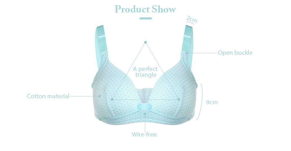 Dot Pattern Wire Free Cotton Breast Feeding Bra for Pregnant Women Dot Pattern Wire Free Cotton Breast Feeding Bra for Pregnant Women