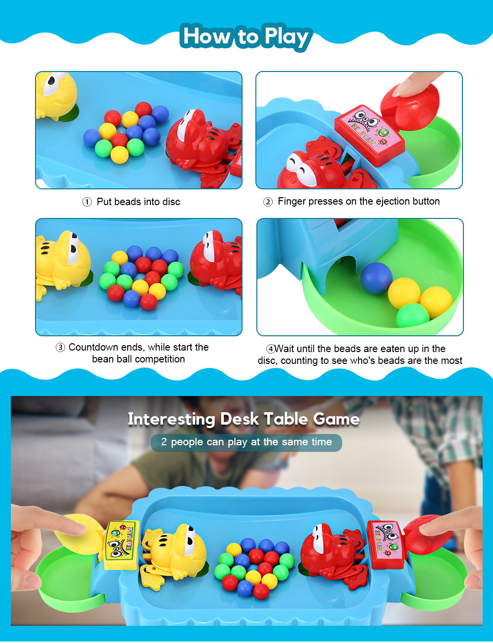 3228 Frog Eating Bean Board Toy Interactive Desk Table Game 3228 Frog Eating Bean Board Toy Interactive Desk Table Game
