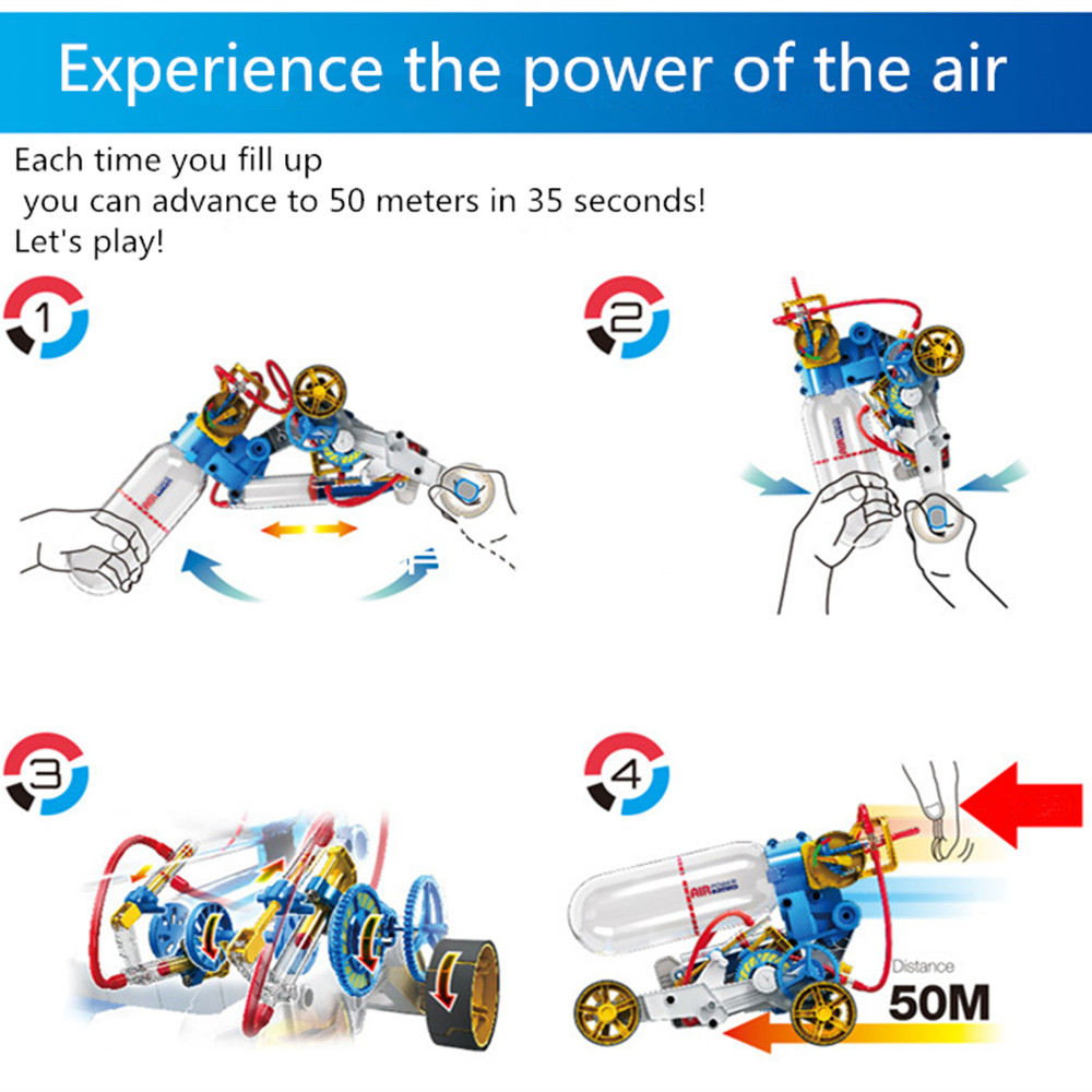 Children'S Science Qizhi DIY Toy Aerodynamic Engine Car