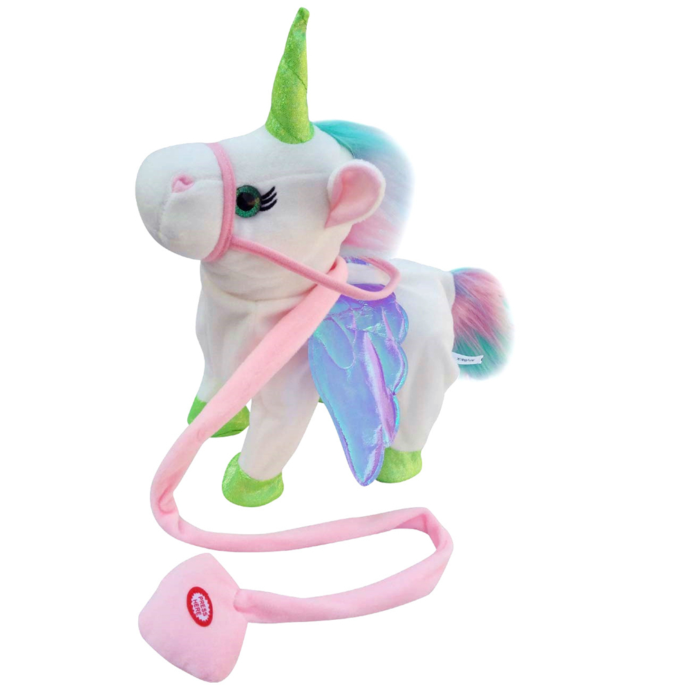 Electric Walking Unicorn Stuffed Animals Plush Musical Pony Toy