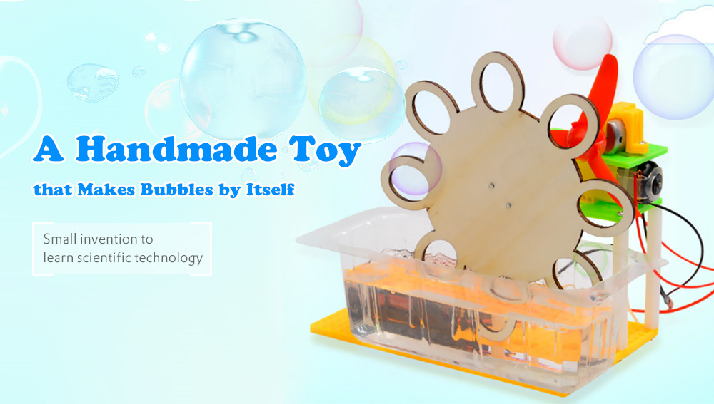 DIY Electric Bubble Machine Children Science Education Toy