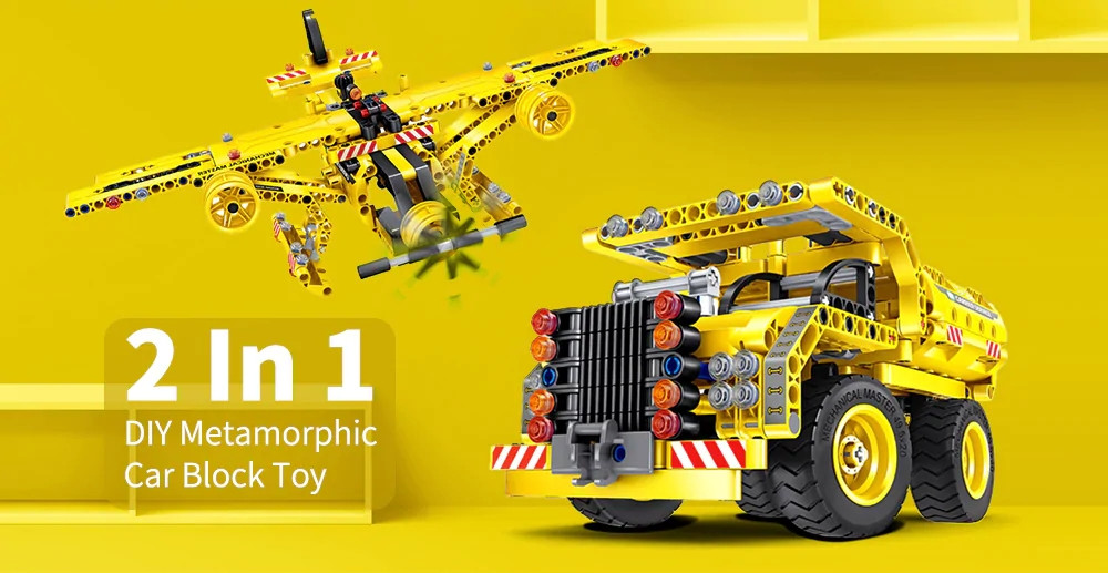 2 in 1 Deformation Block Truck DIY Assembled Educational Toy 2 in 1 Deformation Block Truck DIY Assembled Educational Toy