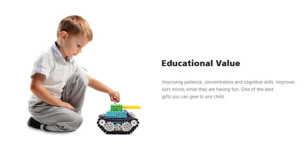 DIY Electric Amount Blocks Tanks Children'S Educational Toy