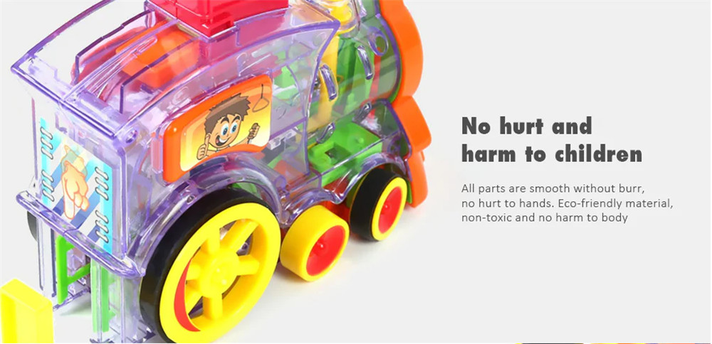 Domino Small Train Automatic Put Children Educational Toy