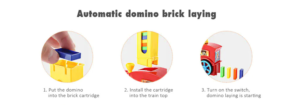 Domino Small Train Automatic Put Children Educational Toy Domino Small Train Automatic Put Children Educational Toy