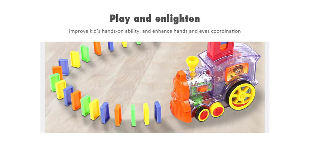 Domino Small Train Automatic Put Children Educational Toy Domino Small Train Automatic Put Children Educational Toy