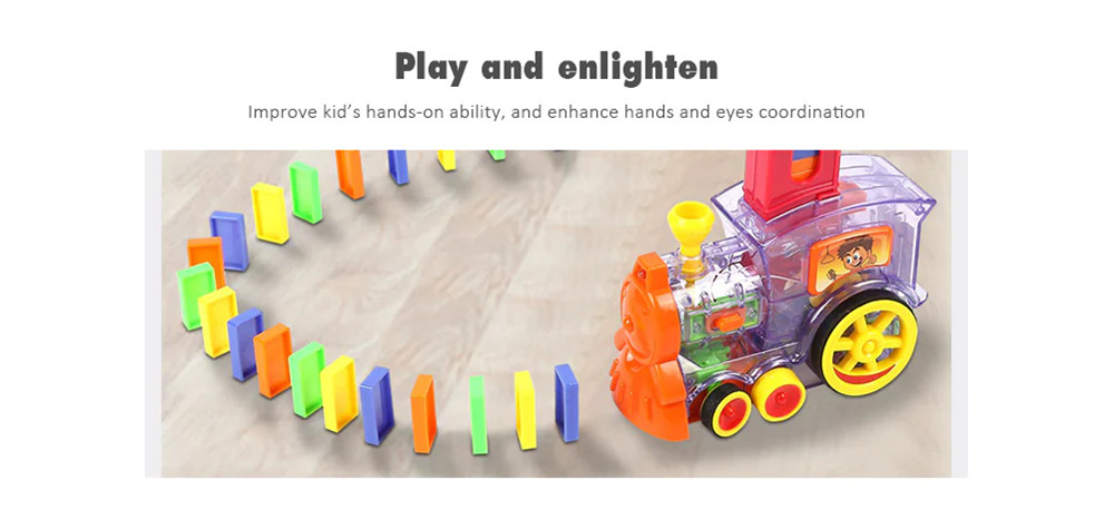 Domino Small Train Automatic Put Children Educational Toy