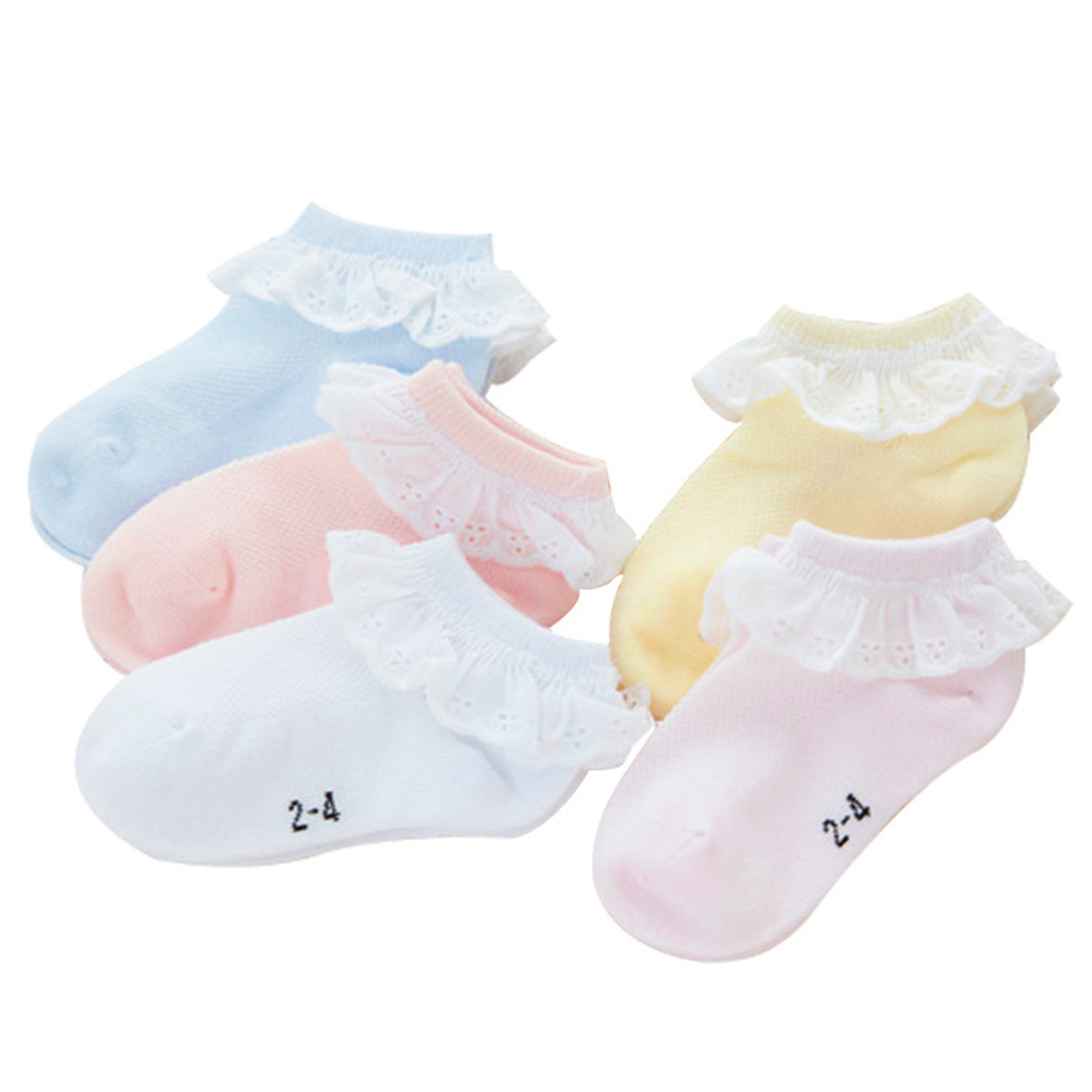 2 Pairs of Mesh Cotton Girls Princess Lace Socks 2 Pairs of Mesh Cotton Girls Princess Lace Socks