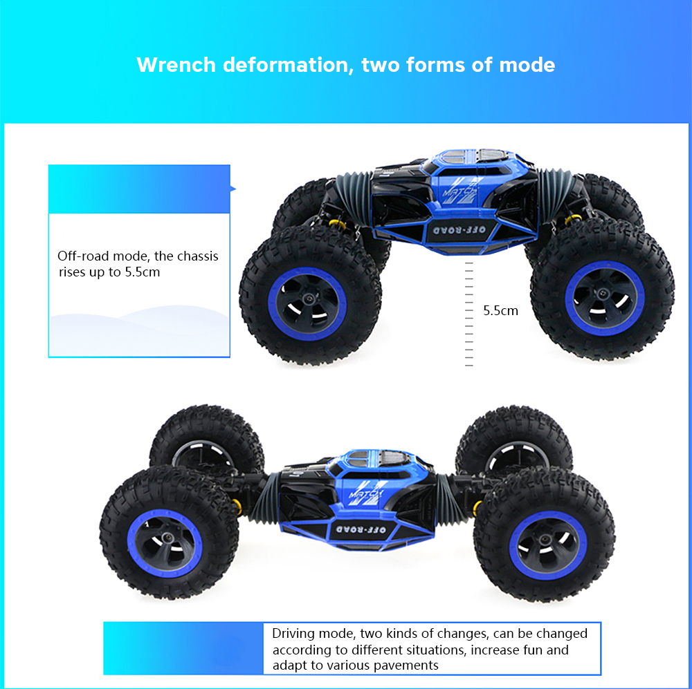 1/16 Double-sided 4WD RC Stunt Car with Remote Controller for Fun