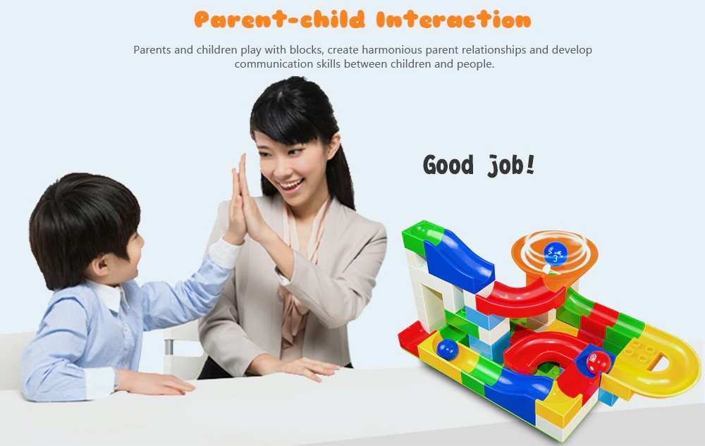 DIY Marble Race Run Maze Ball ABS Funnel Slide Track Building Blocks Toy 52Pcs DIY Marble Race Run Maze Ball ABS Funnel Slide Track Building Blocks Toy 52Pcs