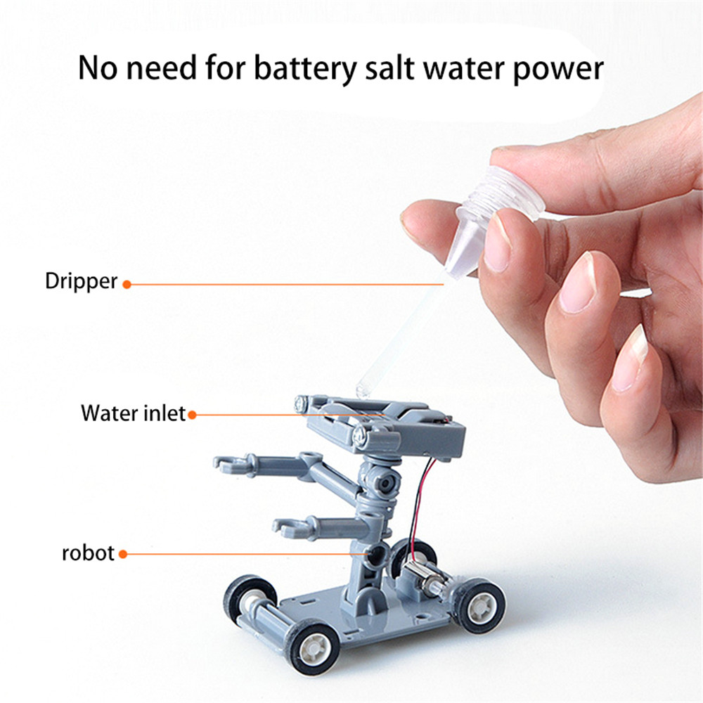 Salt Water Fuel Cell Car DIY Educational Assembles Toys Kit Powered Robot Learning Mini Gift Ideas
