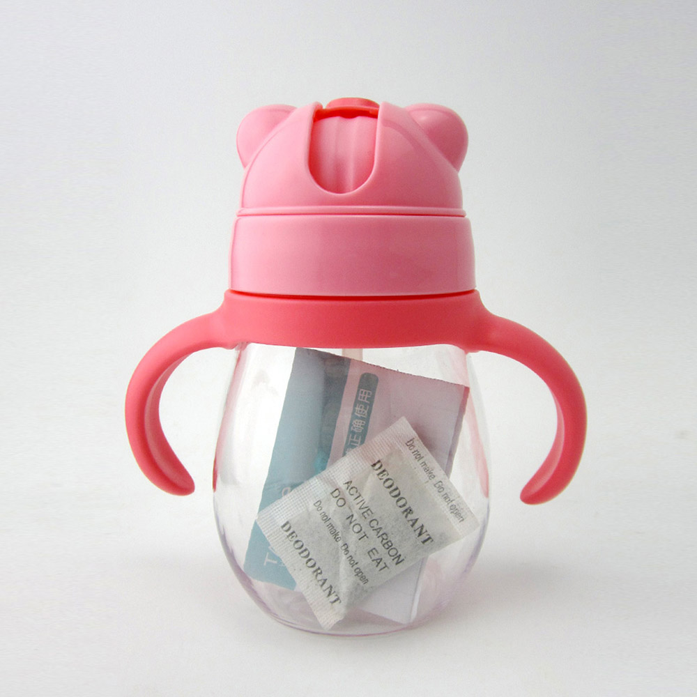 Baby's Water Cup With Straw Double Handle Cartoon Animal Cute Panda Pattern Baby's Water Cup With Straw Double Handle Cartoon Animal Cute Panda Pattern