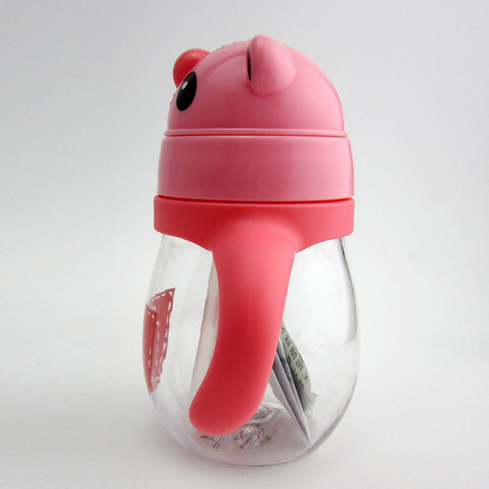 Baby's Water Cup With Straw Double Handle Cartoon Animal Cute Panda Pattern Baby's Water Cup With Straw Double Handle Cartoon Animal Cute Panda Pattern