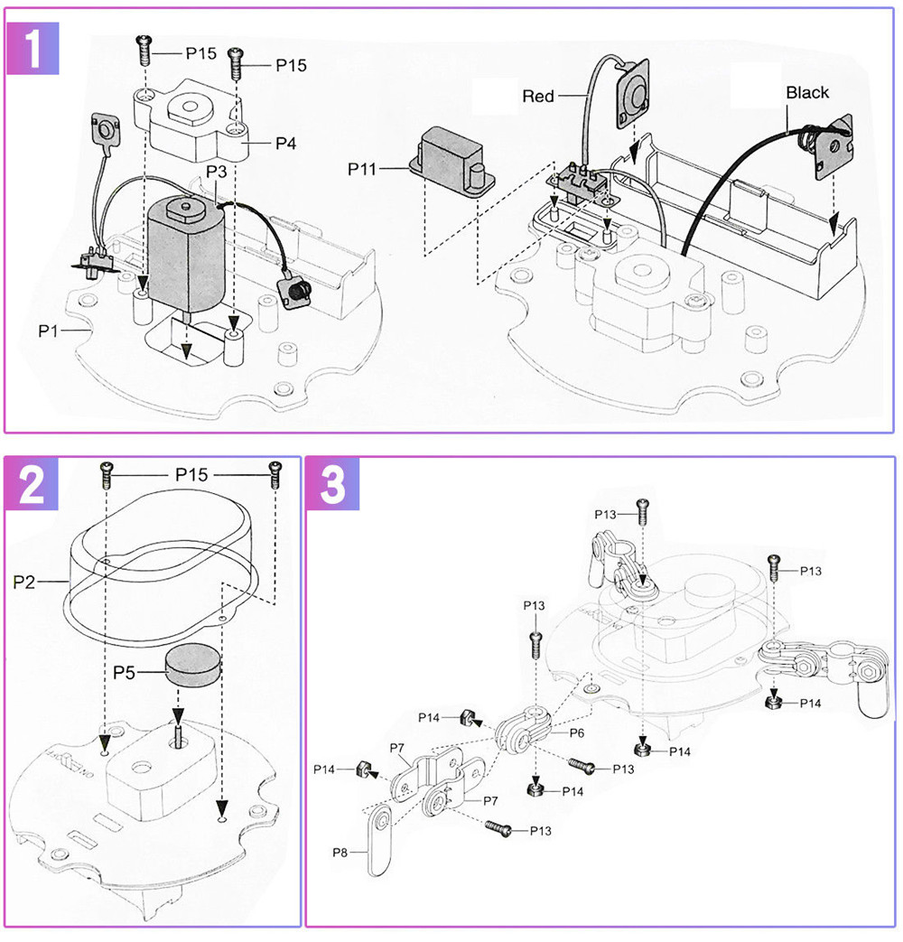 3-In-1 DIY Educational Fun Mechanics Doodling Robot Kit For Children