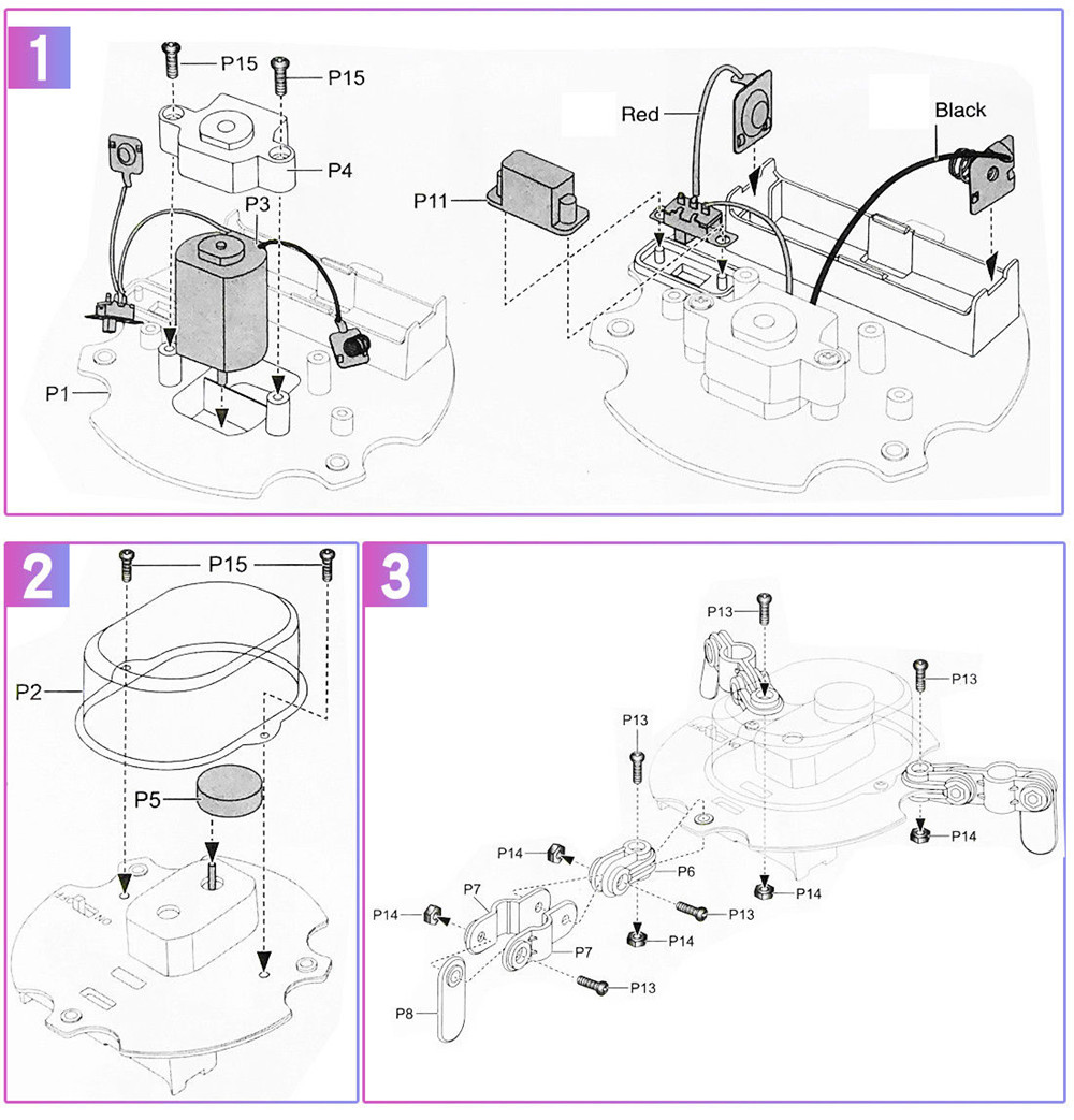 3-In-1 DIY Educational Fun Mechanics Doodling Robot Kit For Children 3-In-1 DIY Educational Fun Mechanics Doodling Robot Kit For Children