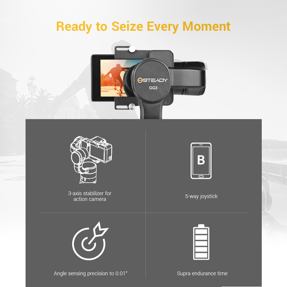 Xsteady Three-axis Hand-held Stand Sports Camera Stabilizer