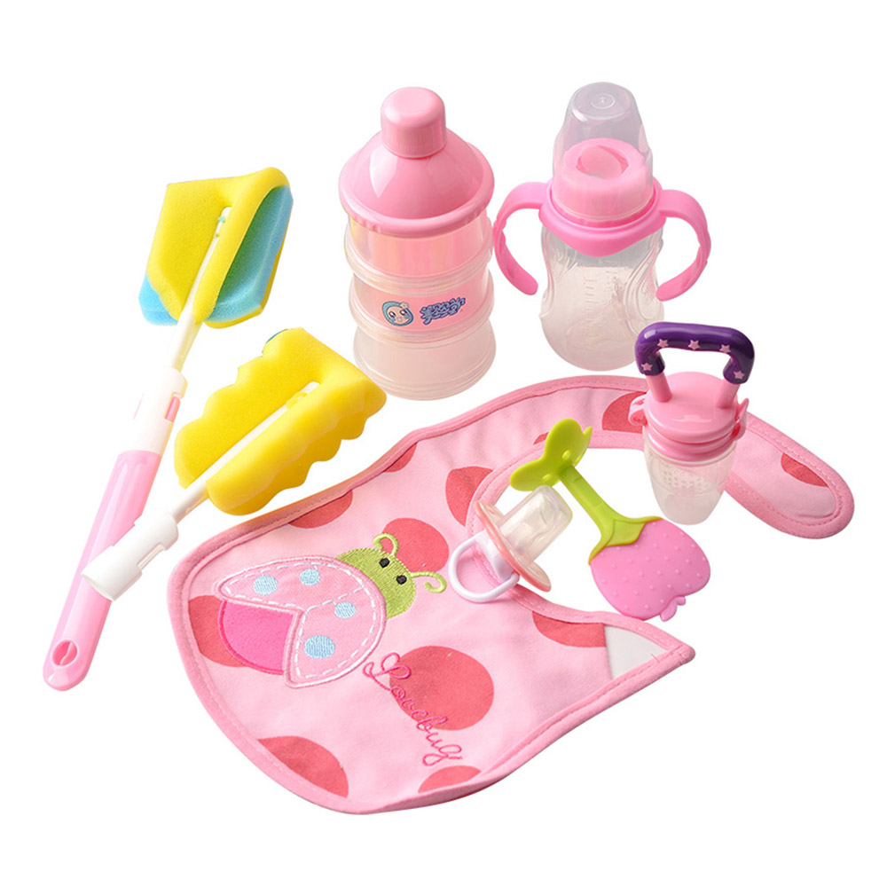 8 Pcs Baby's Feeding Set Cute Cartoon Pattern Convenient Durable Baby Product