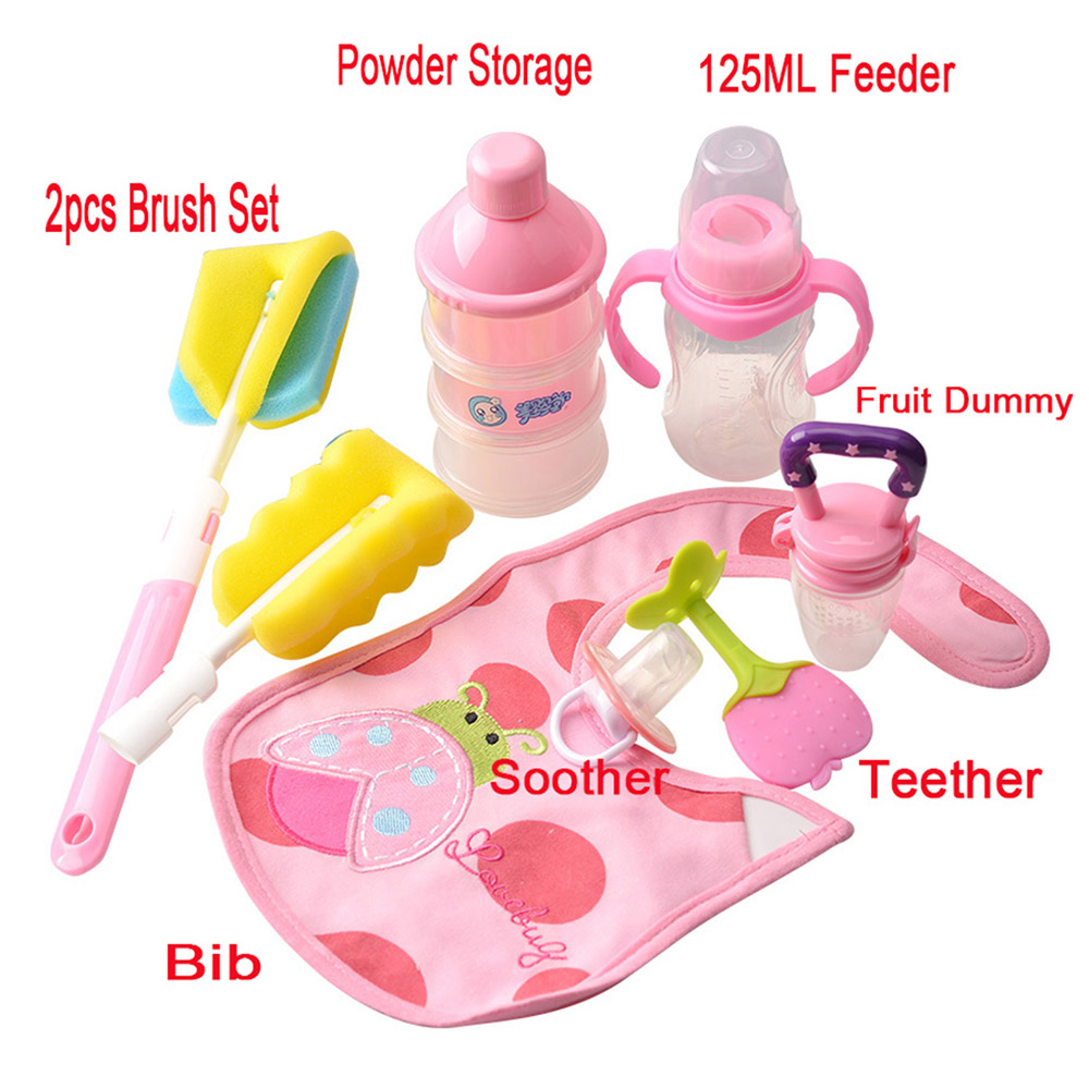 8 Pcs Baby's Feeding Set Cute Cartoon Pattern Convenient Durable Baby Product