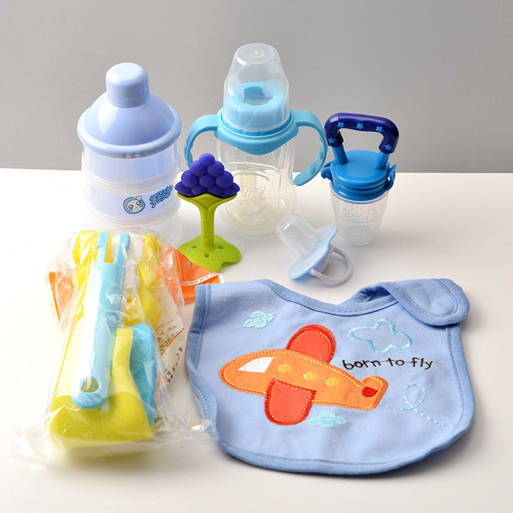 8 Pcs Baby's Feeding Set Cute Cartoon Pattern Convenient Durable Baby Product