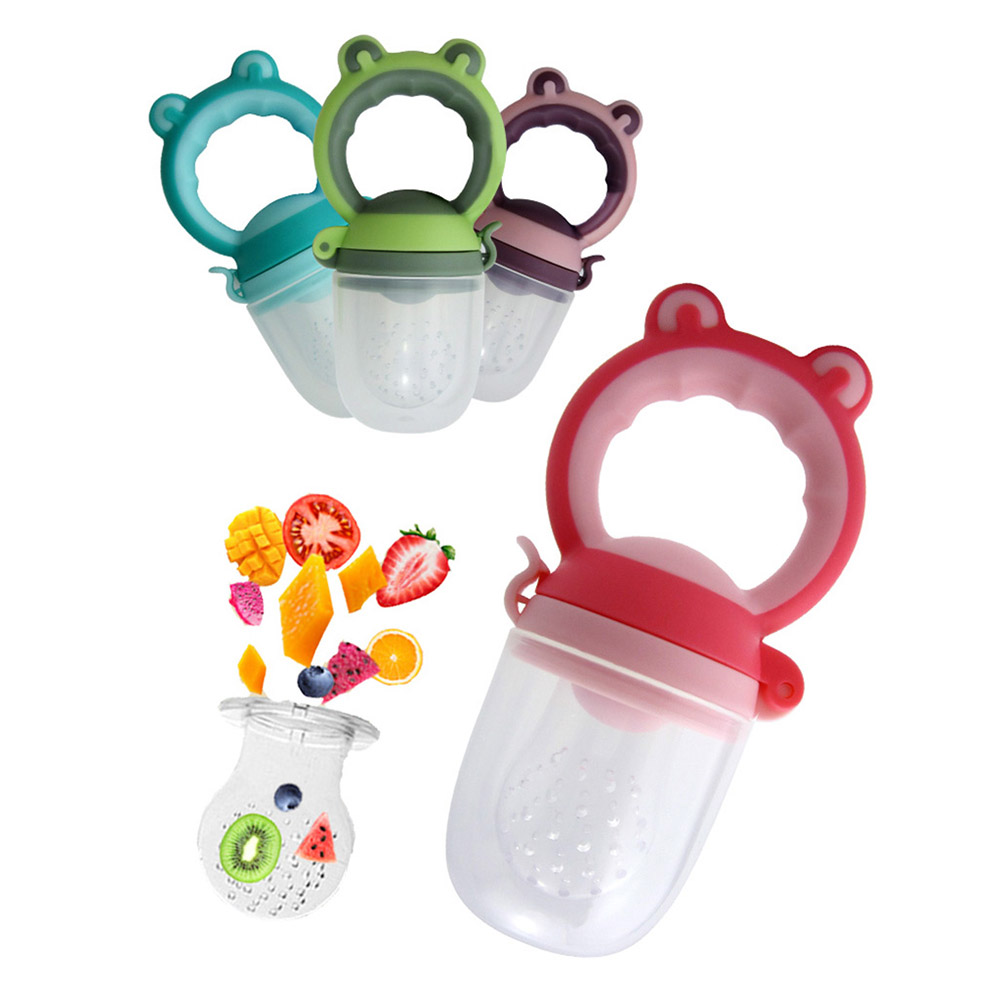 Baby's Fruit Dummy Teether Color Block Adorable Design Safe Pacifier